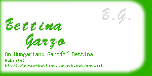 bettina garzo business card